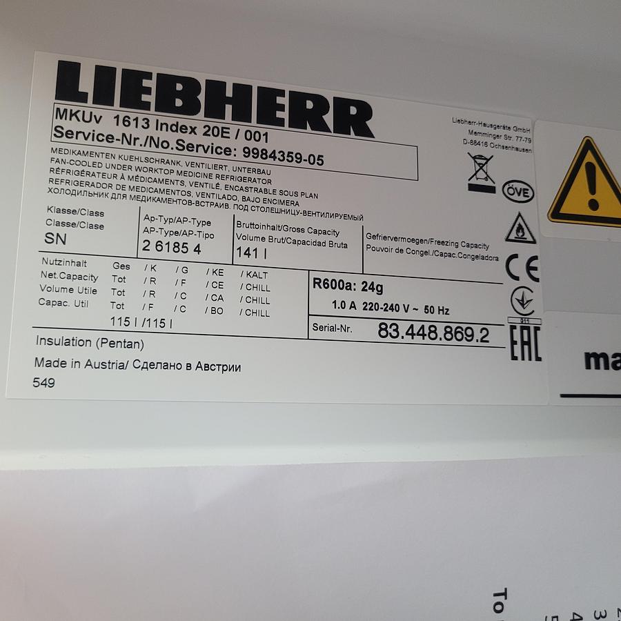Liebherr SN Laboratory Refrigerator, image 5
