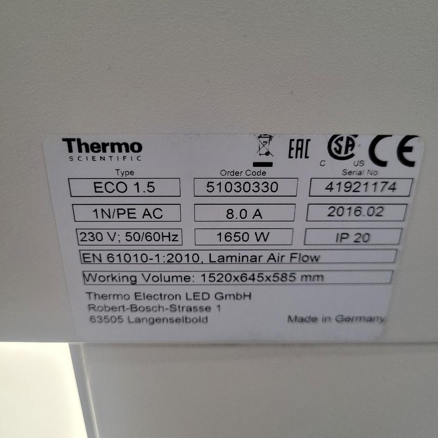 Thermo Scientific Heraguard ECO 1.5 Laminar Flow Clean Bench, image 6