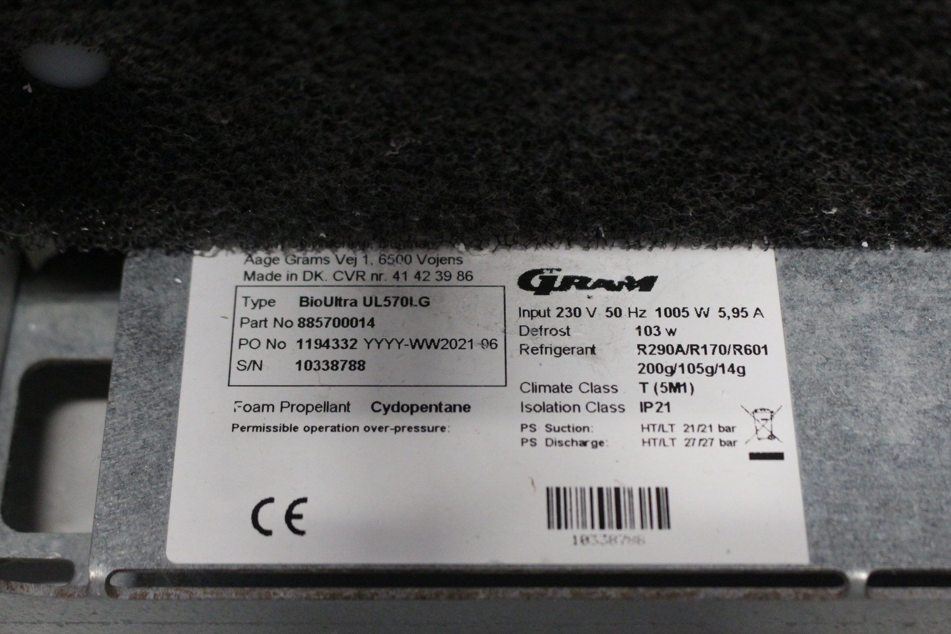 Gram BioUltra UL570LG -80°C Ultra Low Freezer, image 4