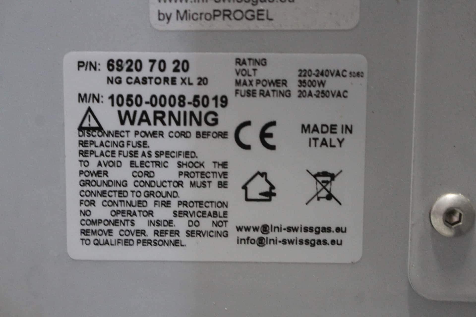 LNI Swissgas NG CASTORE XL iQ Membrane Nitrogen Generator, image 2