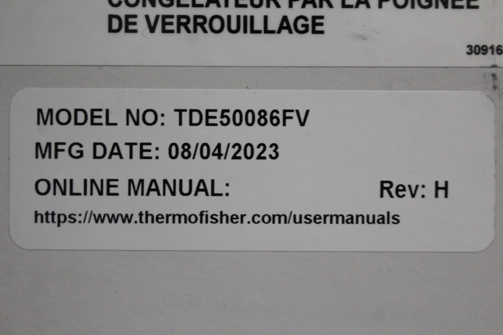 Thermo Scientific TDE50086FV Ultra Low Freezer, image 4