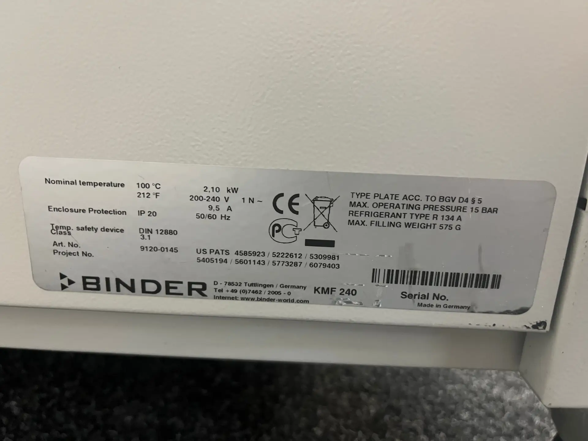 Binder KMF 240 Climate Chamber, image 8