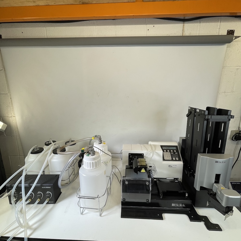 BioTek EL406 Microplate Washer Dispenser + BioStack + LHC Software System