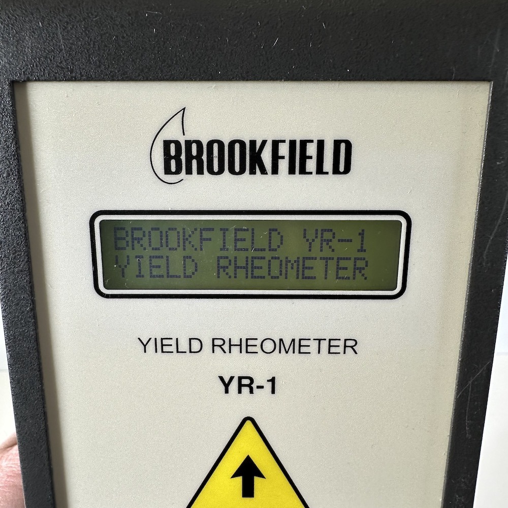 Brookfield Ametek YR-1 Yield Stress Rheometer HBYR1 Serial YR6525402, image 2