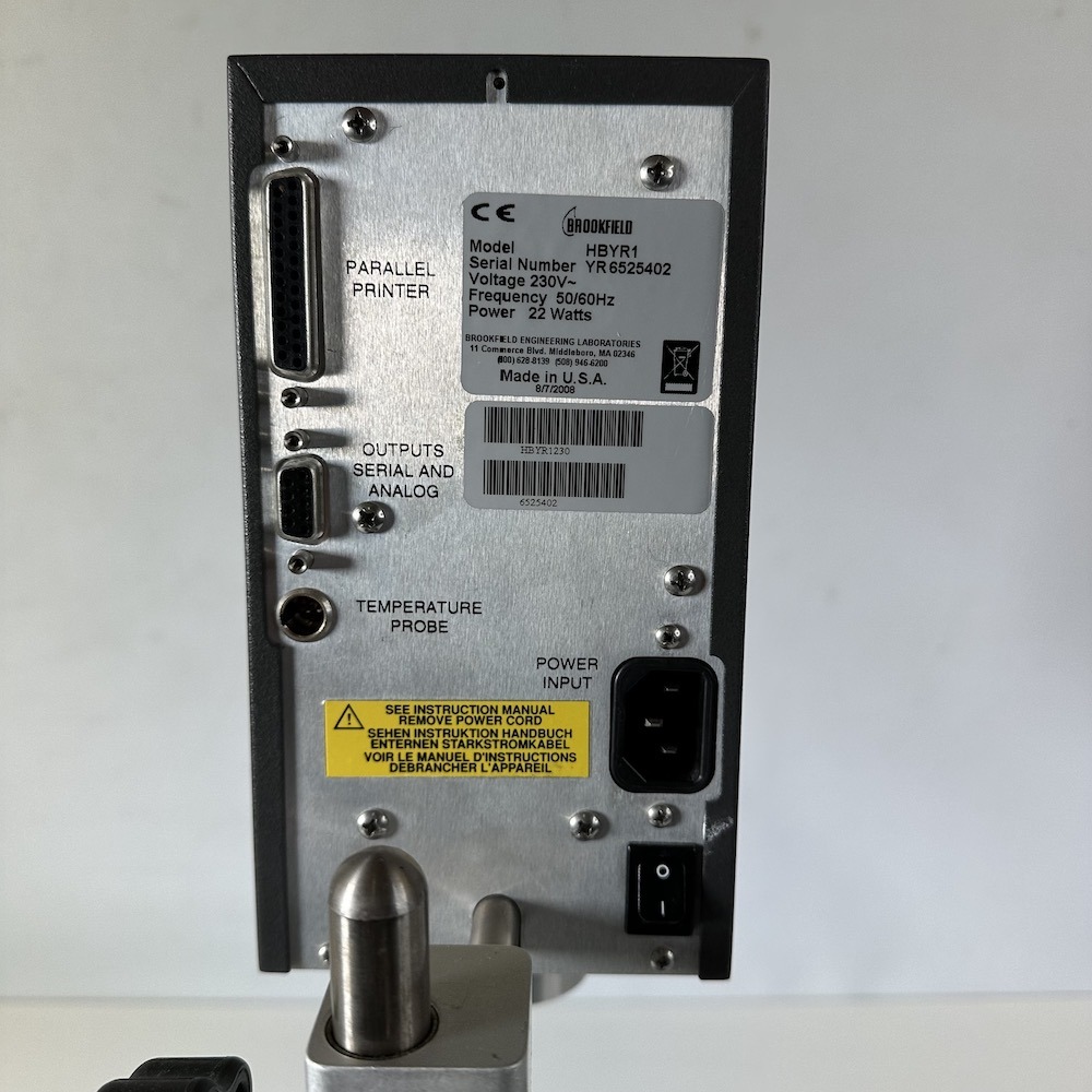 Brookfield Ametek YR-1 Yield Stress Rheometer HBYR1 Serial YR6525402, image 6
