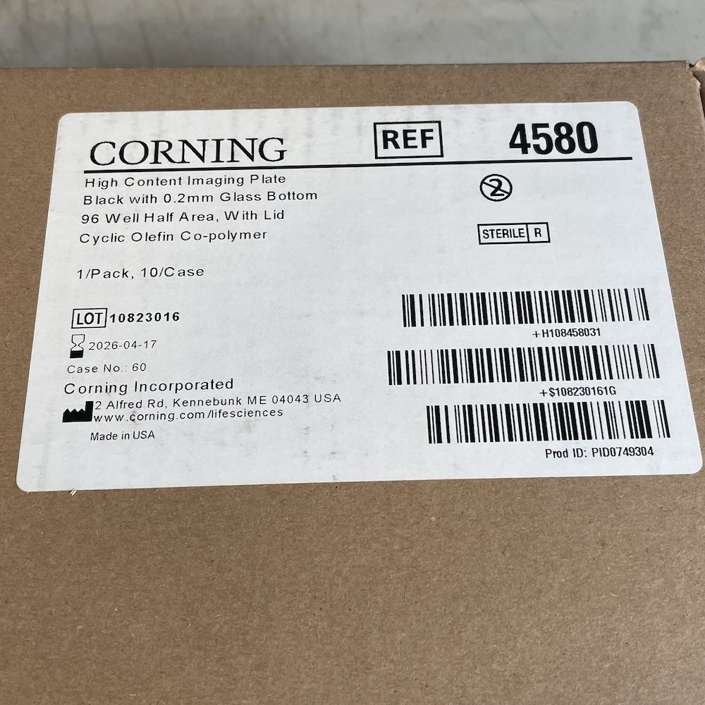 Corning 96 Well Half Area High Content Imaging Microplate 4580
