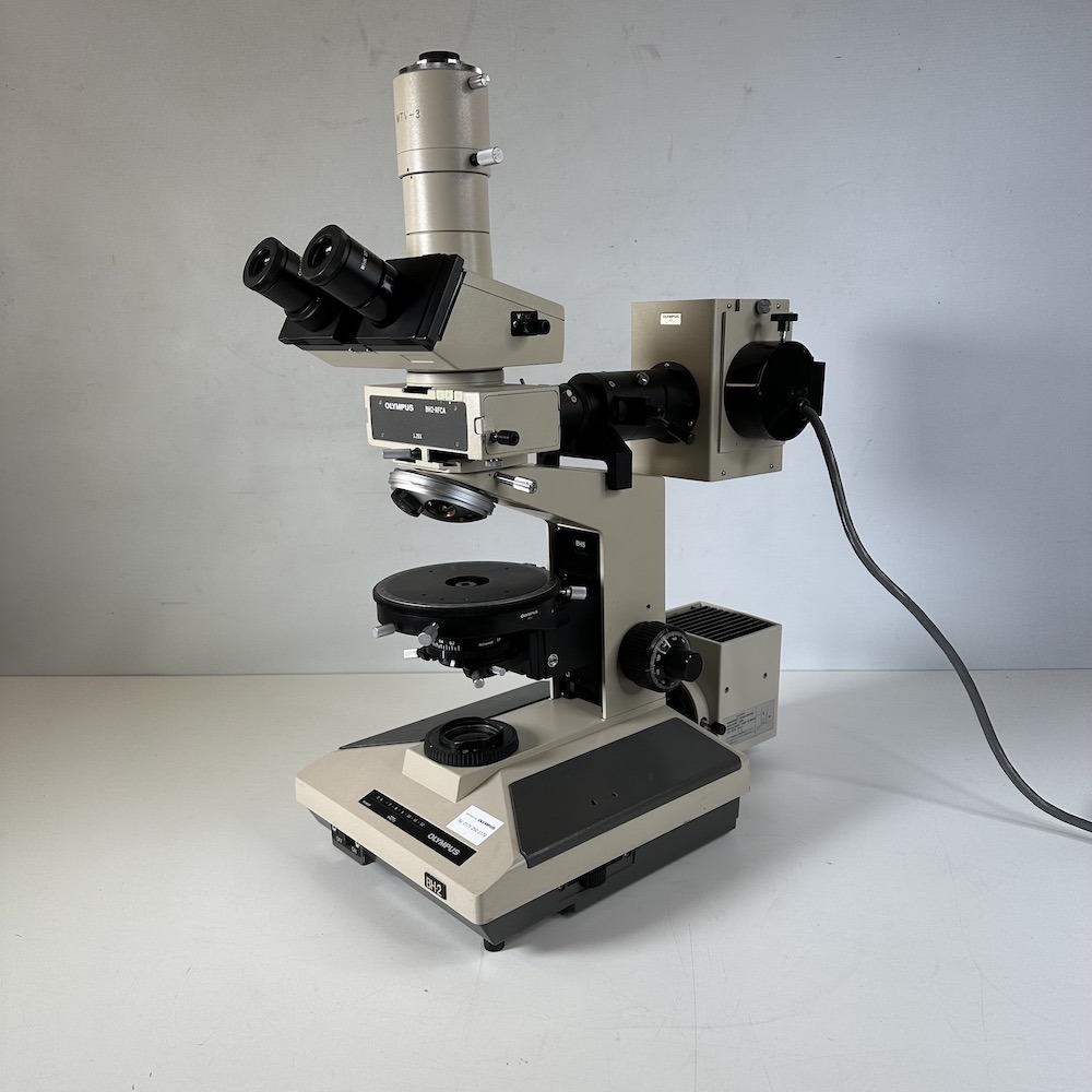 Olympus BH2-RFCA Microscope Fluorescent Reflected Transmitted Light Tri-nocular