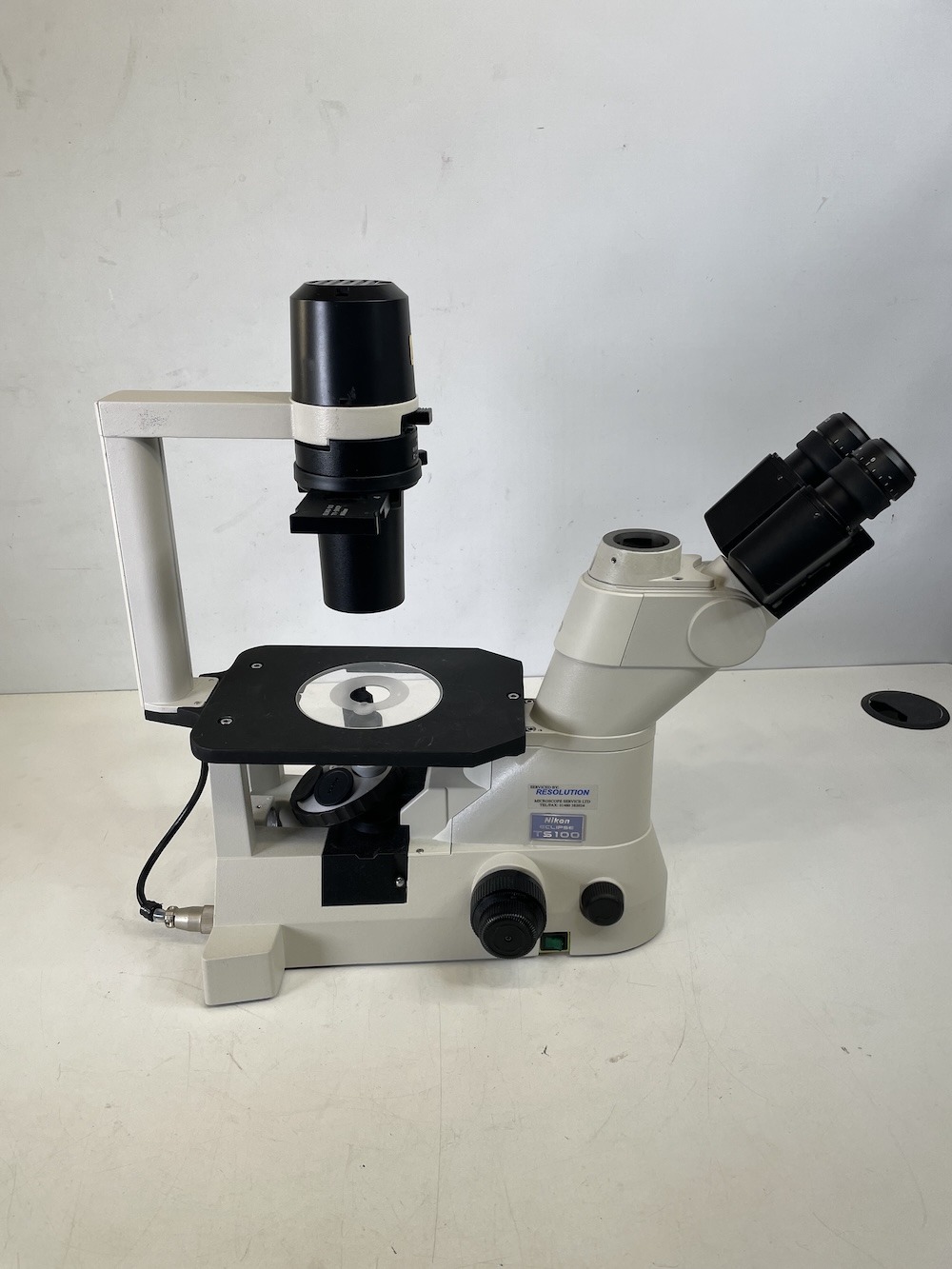 Nikon TS100-F Eclipse Inverted Microscope Phase Contrast Trinocular