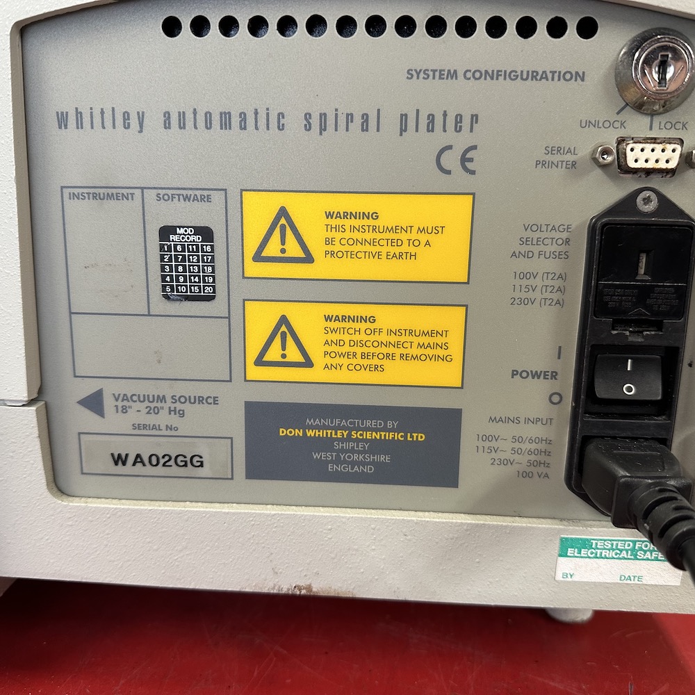 Don Whitley Scientific WASP Automated Spiral Plater with 602 Vacuum Pump, image 4