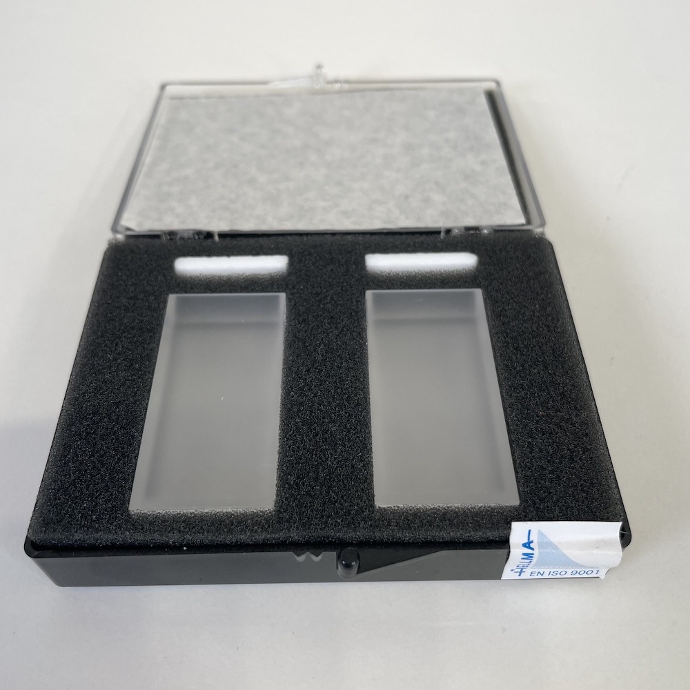 Hellma Quartz Glass Cell Cuvette 104-QG 20mm Pair + PTFE Lid Far UV