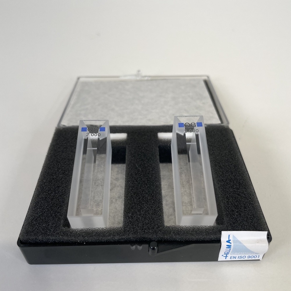 Hellma Quartz Glass Cell Cuvette 104-QG 20mm Pair + PTFE Lid Far UV, image 3