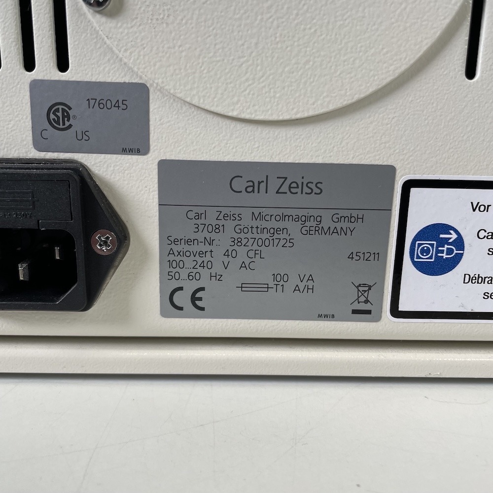 Zeiss Axiovert 40 CFL Inverted Microscope, image 5