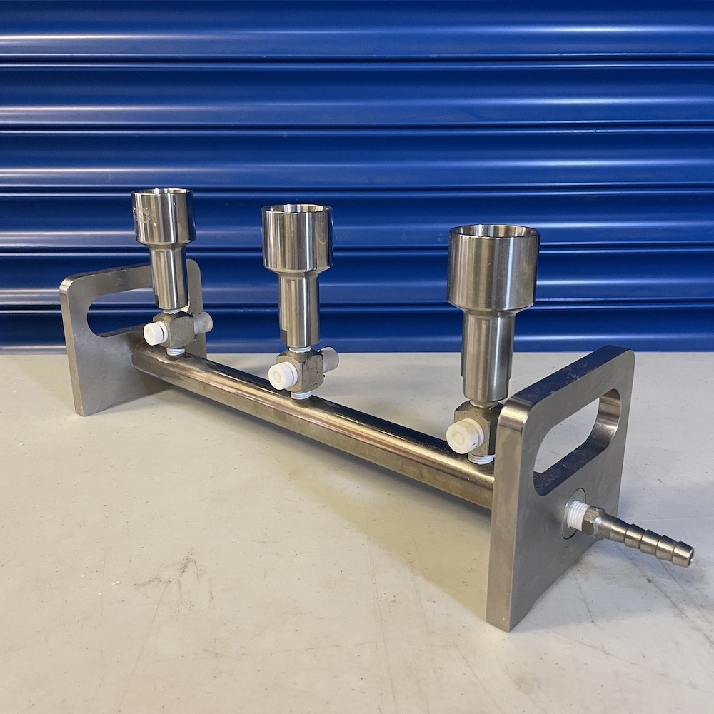 Stainless Steel 3-Place Filter Manifold, image 2