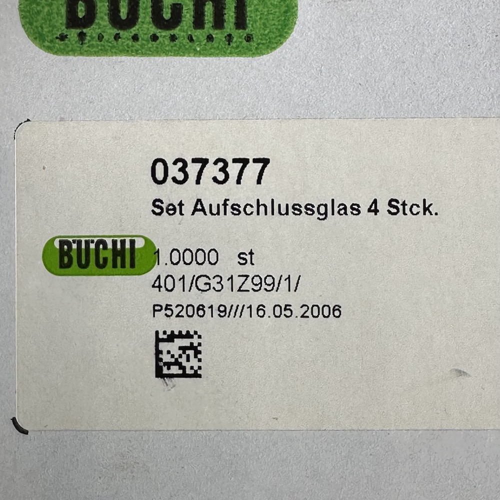 Büchi 037377 Kjeldahl Glass Digestion Tubes (pack of 4), image 2