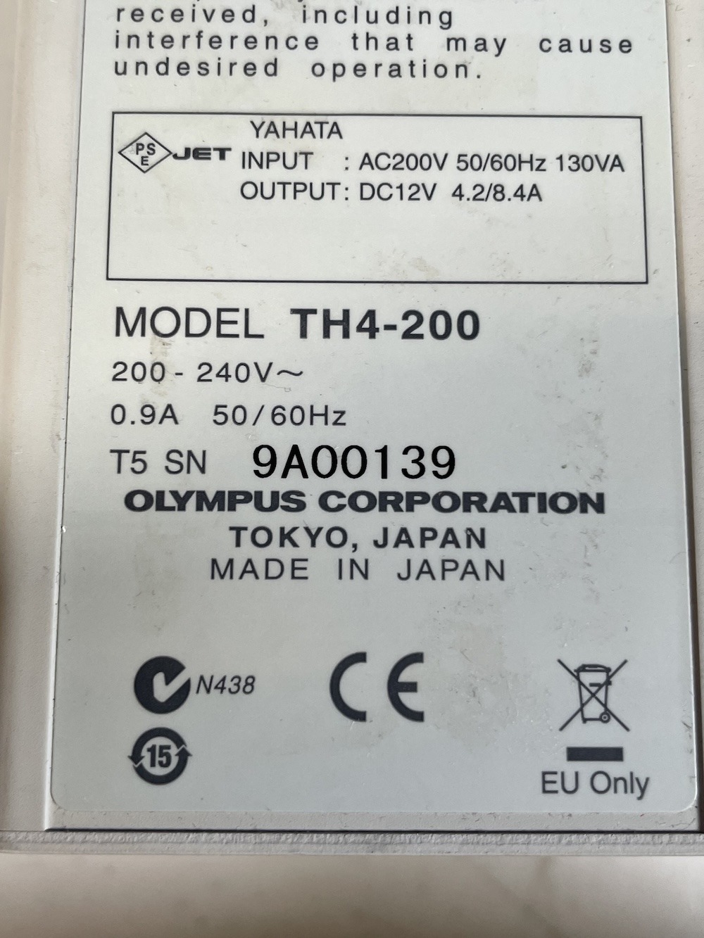 Olympus TH4-200 Halogen Power Supply, image 4
