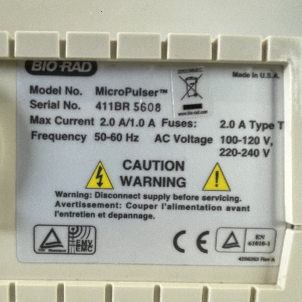 Bio-Rad MicroPulser Electroporator 1652100, image 5
