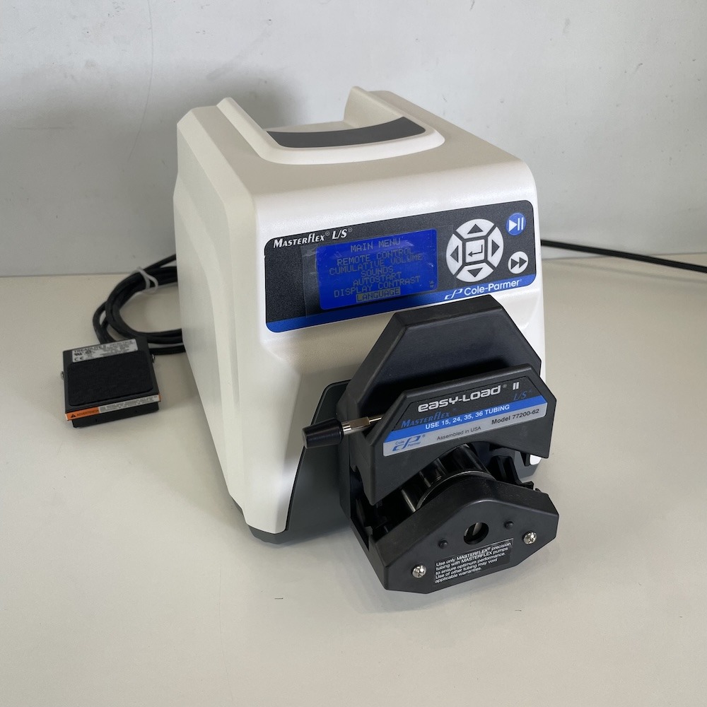 Masterflex L/S Digital Drive 0.001 to 566 mL/min 0.1 to 600 RPM 07522-20 + 77200-60 Head