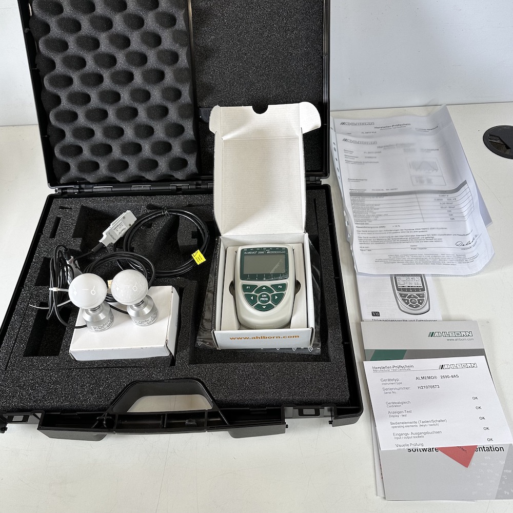 Ahlborn Almeno 2590-4AS with Lux Probe Heads FL A613 VLK/UVAK
