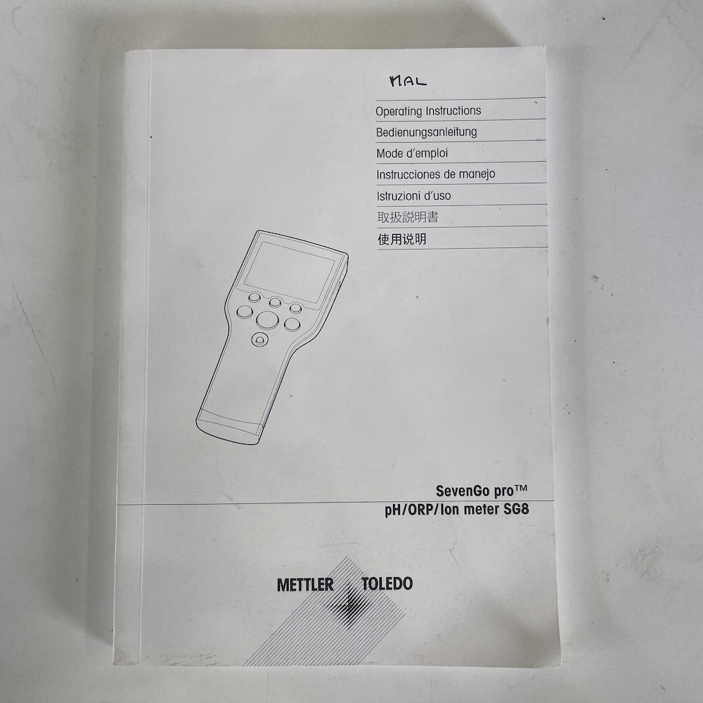 Mettler Toledo pH, mv, ORP Meter SevenGo pro Hand Held 51302580 SG8, image 5