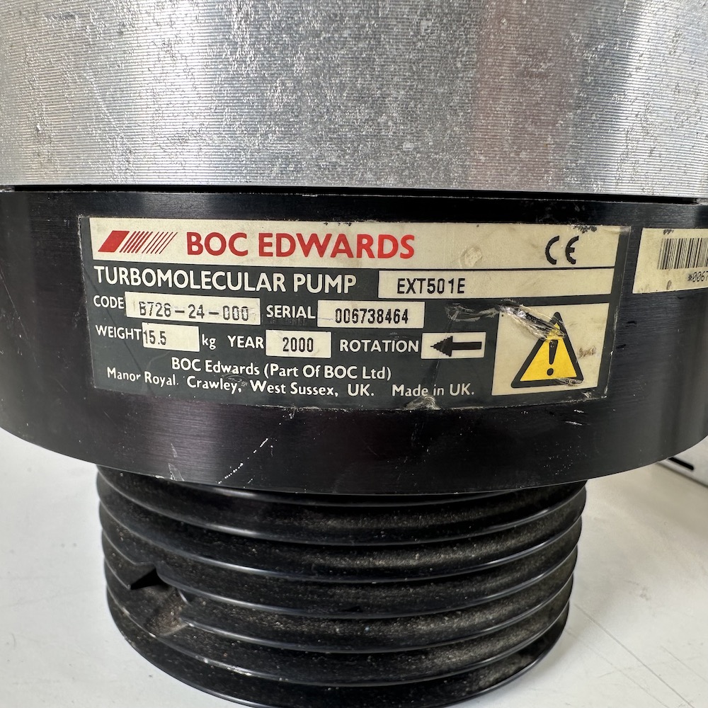 Edwards Turbo Molecular Vacuum Pump EXT501E B726-24-000 + EXC100L Controller D39622000