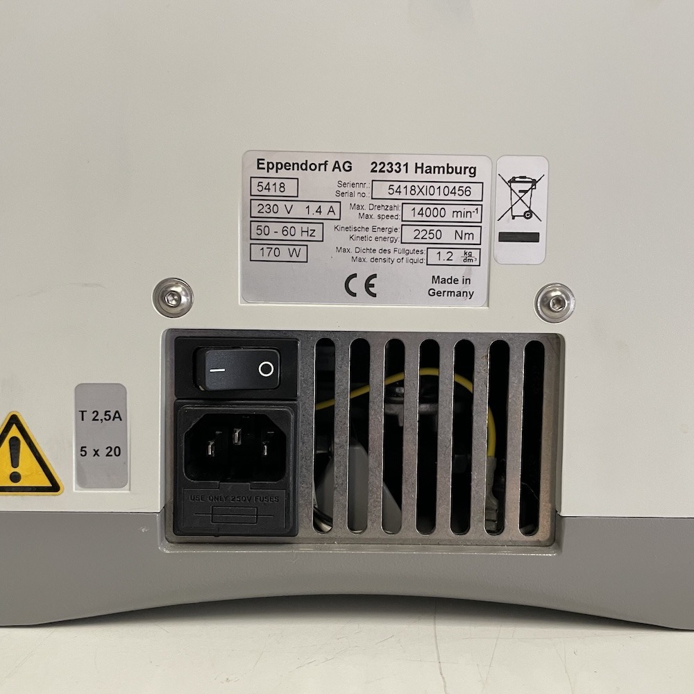 Eppendorf 5418 Microcentrifuge + Sealed Rotor FA-45-18-11, image 7