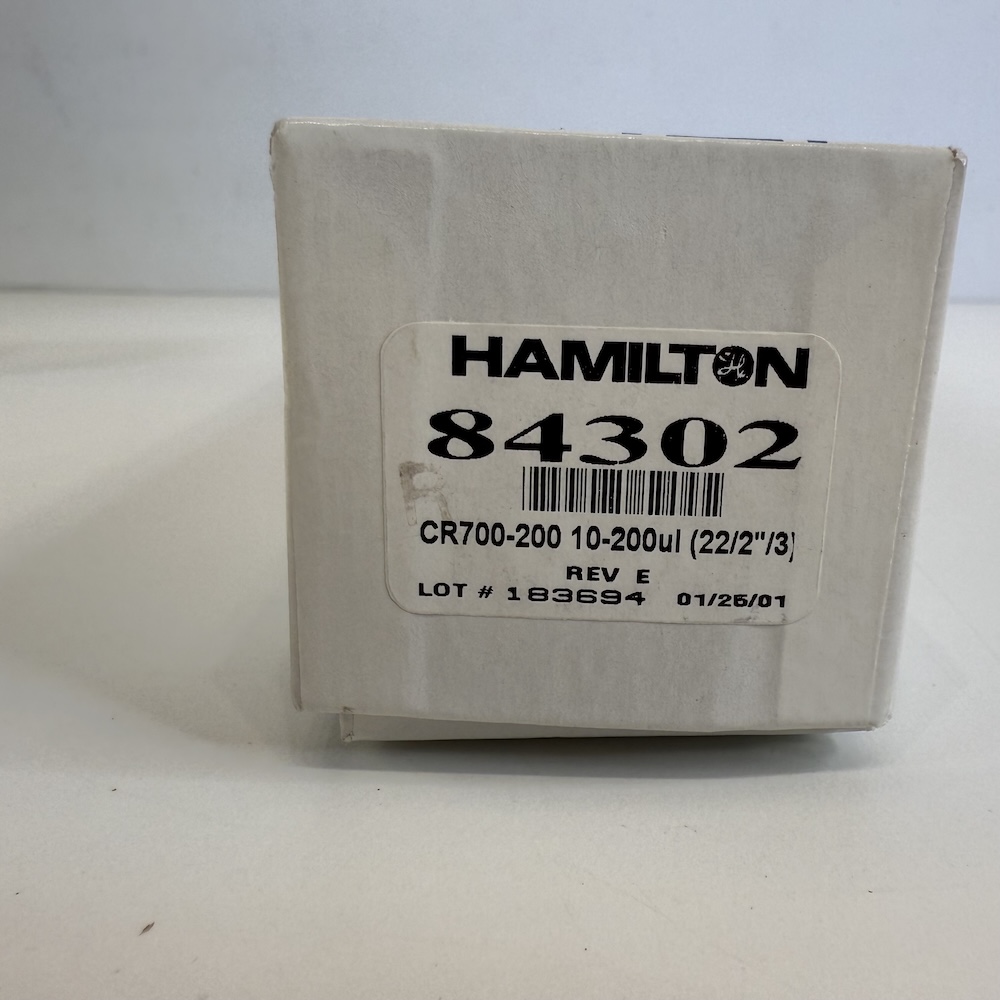 Hamilton 84302 Gastight Syringe (10 to 200 µl, constant rate)