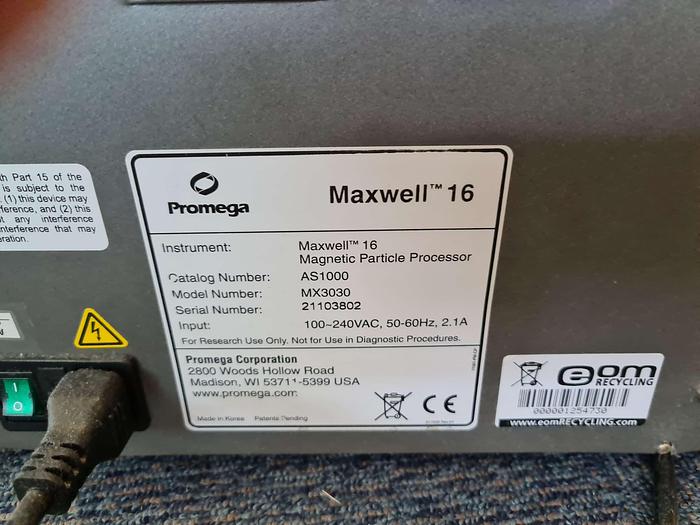 Promega Maxwell 16 MX3030 Magnetic Particle Processor, image 3