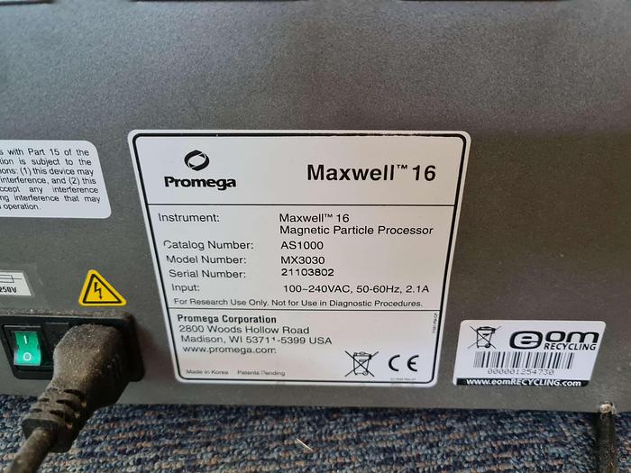 Promega Maxwell 16 MX3030 Magnetic Particle Processor, image 4