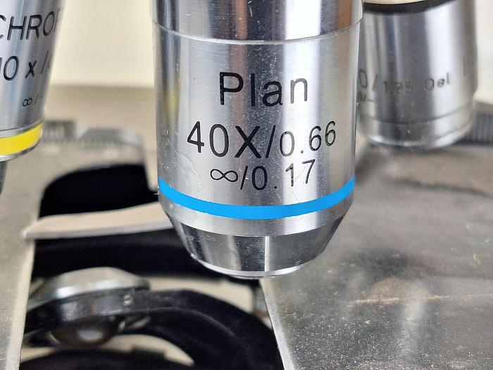 Zeiss Axioskop EL-Einsatz 5 Objectives Microscope, image 6