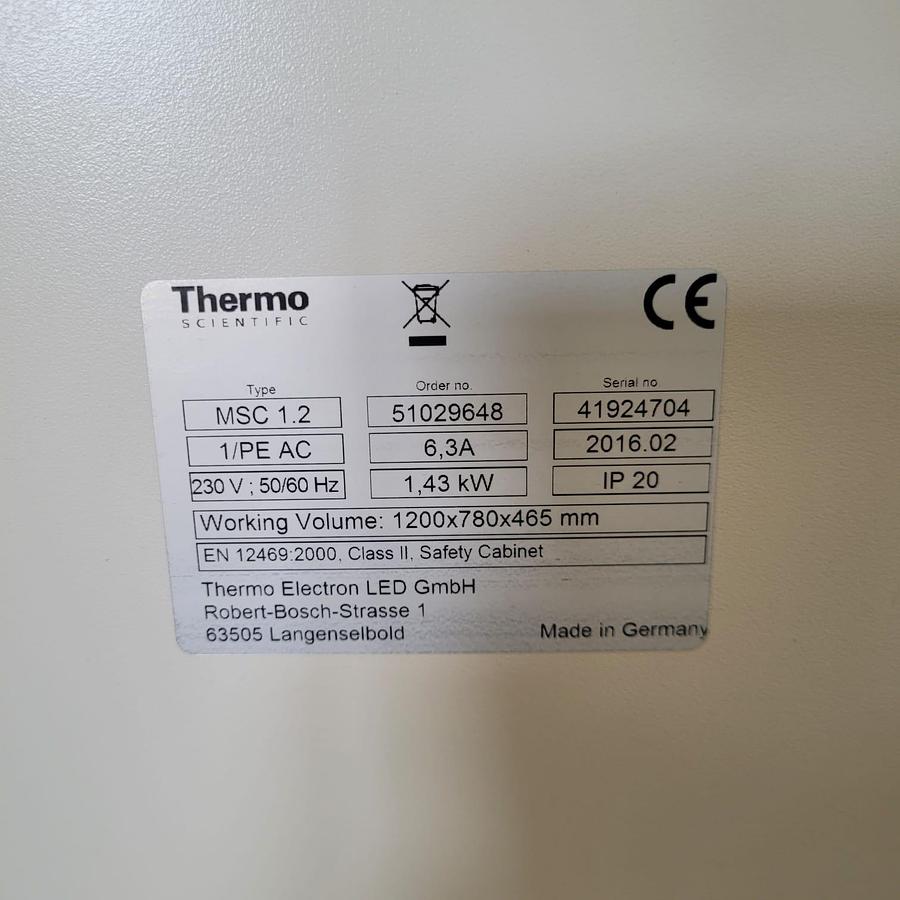 Thermo Scientific MSC 1.2 Class II Biosafety Cabinet, image 8