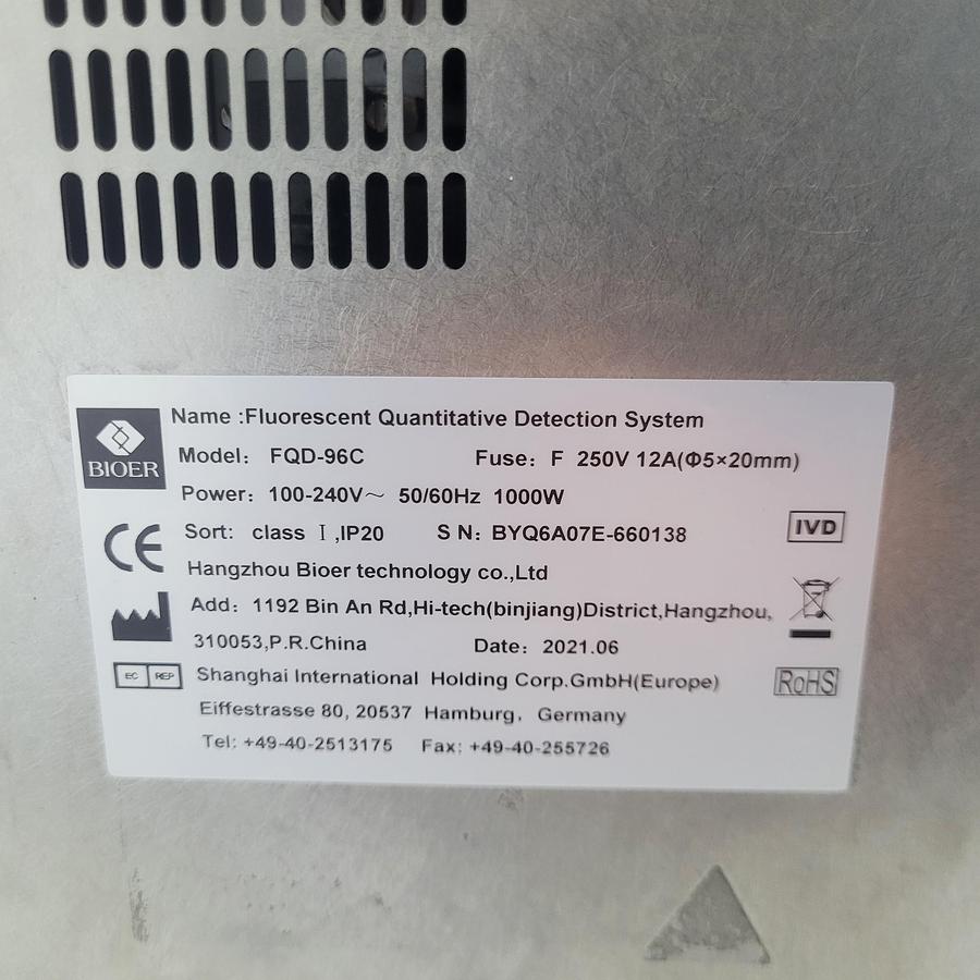 Bioer Quant Gene 9600 Fluorescent Quantitative Detection System, image 5