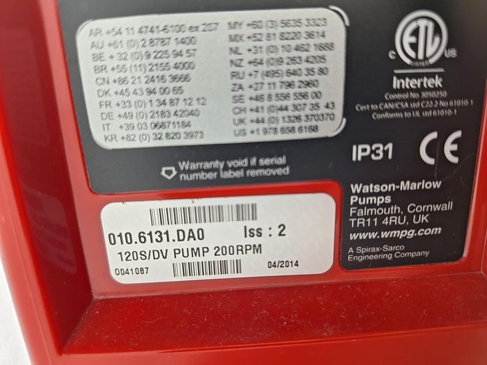 Watson Marlow 120S/DV Peristaltic Pump, image 2