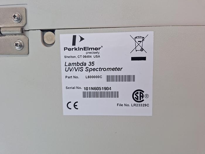 PerkinElmer Lambda 35 Spectrophotometer, image 4
