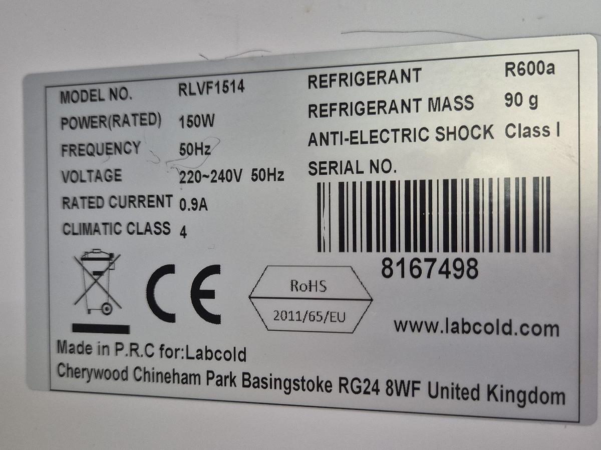 Labcold RLVF1514 Spark-Free Laboratory Freezer, image 10