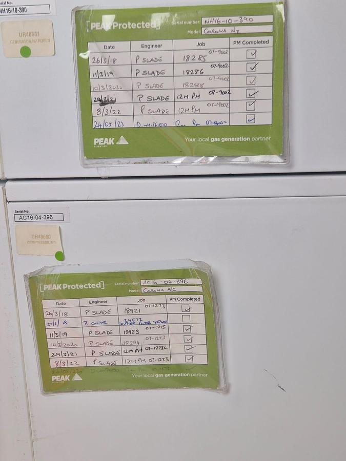 Peak Scientific Nitrogen Generator Corona 1010 + Corona compressor, image 9