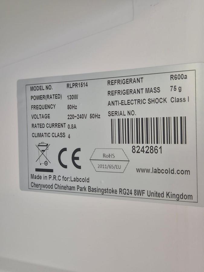 Labcold RLPR1514 Sparkfree Laboratory Refrigerator, image 7