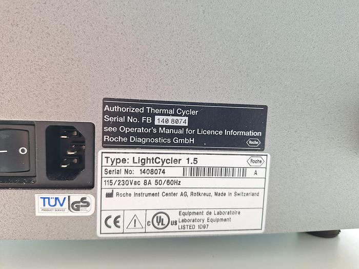 Roche LightCycler 1.5 Thermal Cycler, image 2