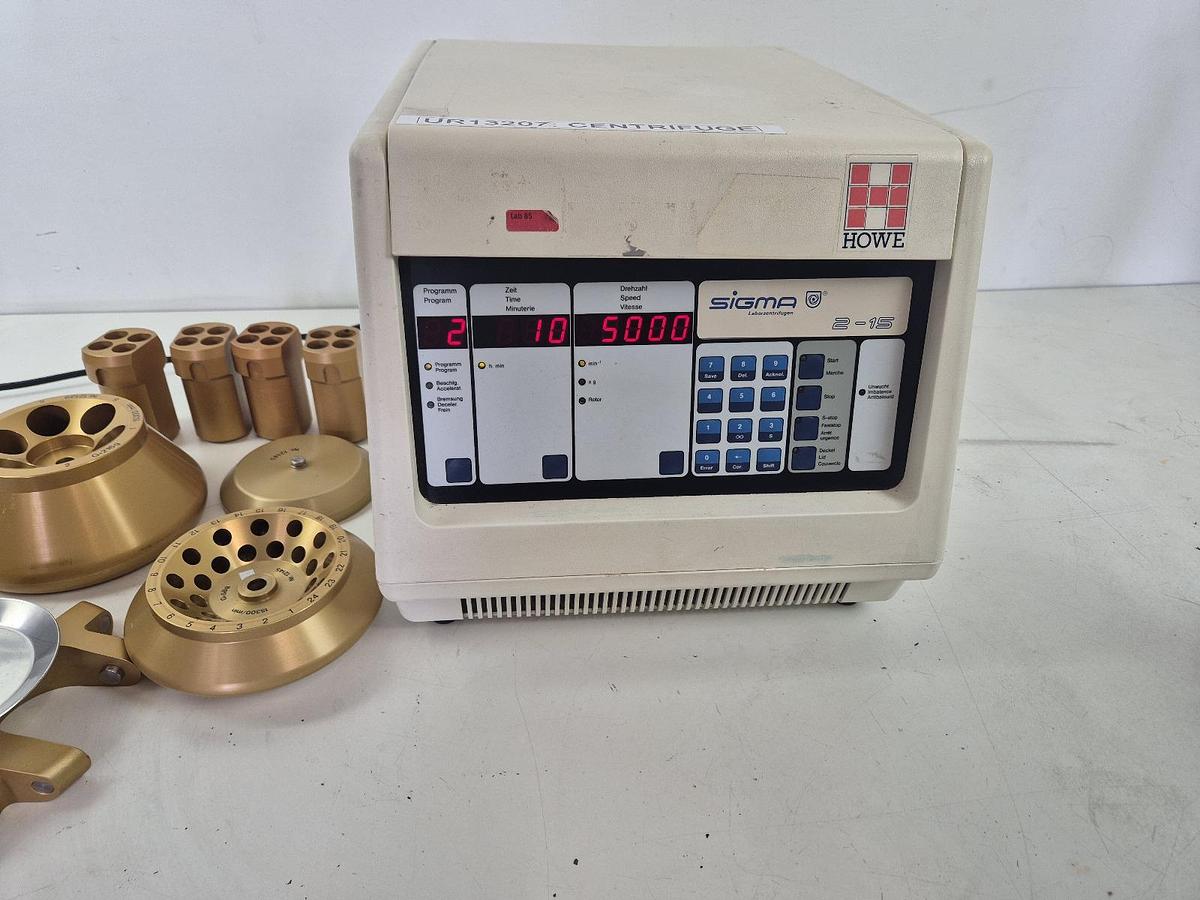 Sigma 2-15 Centrifuge with Accessories, image 4
