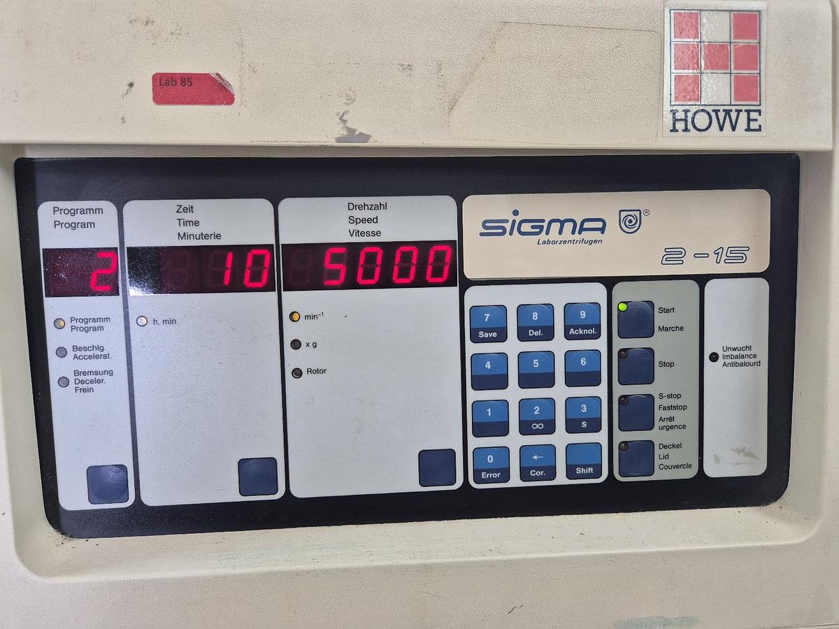 Sigma 2-15 Centrifuge with Accessories, image 5