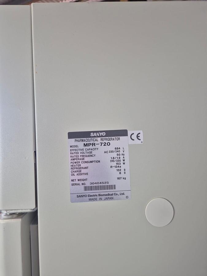 Sanyo MPR 720 Labcool Pharmaceutrical Refrigerator, image 10