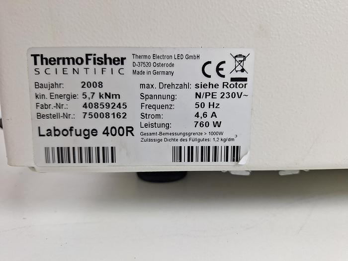 Thermo Scientific Labofuge 400R Refrigerated Centrifuge, image 3