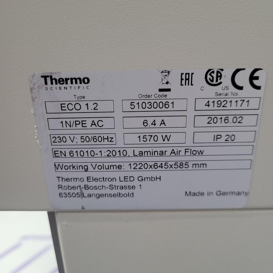Thermo Scientific Heraguard ECO 1.2 Laminar Flow Clean Bench, image 8