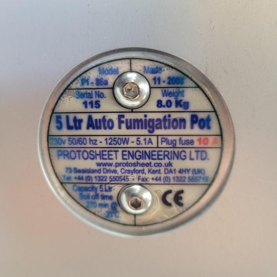 Protosheet Engineering 5 L Auto Fumigation Pot, image 4