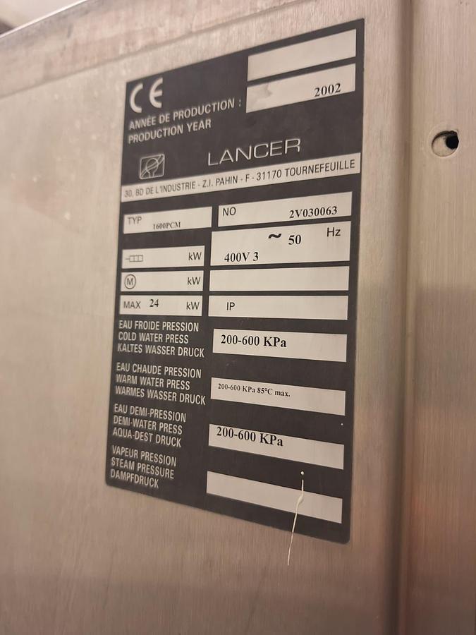 Lancer 1600 PCM Stainless Steel Washer, image 2