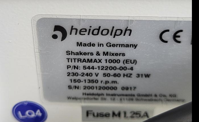 Heidolph Titramax 1000 Shaker/mixer, image 10