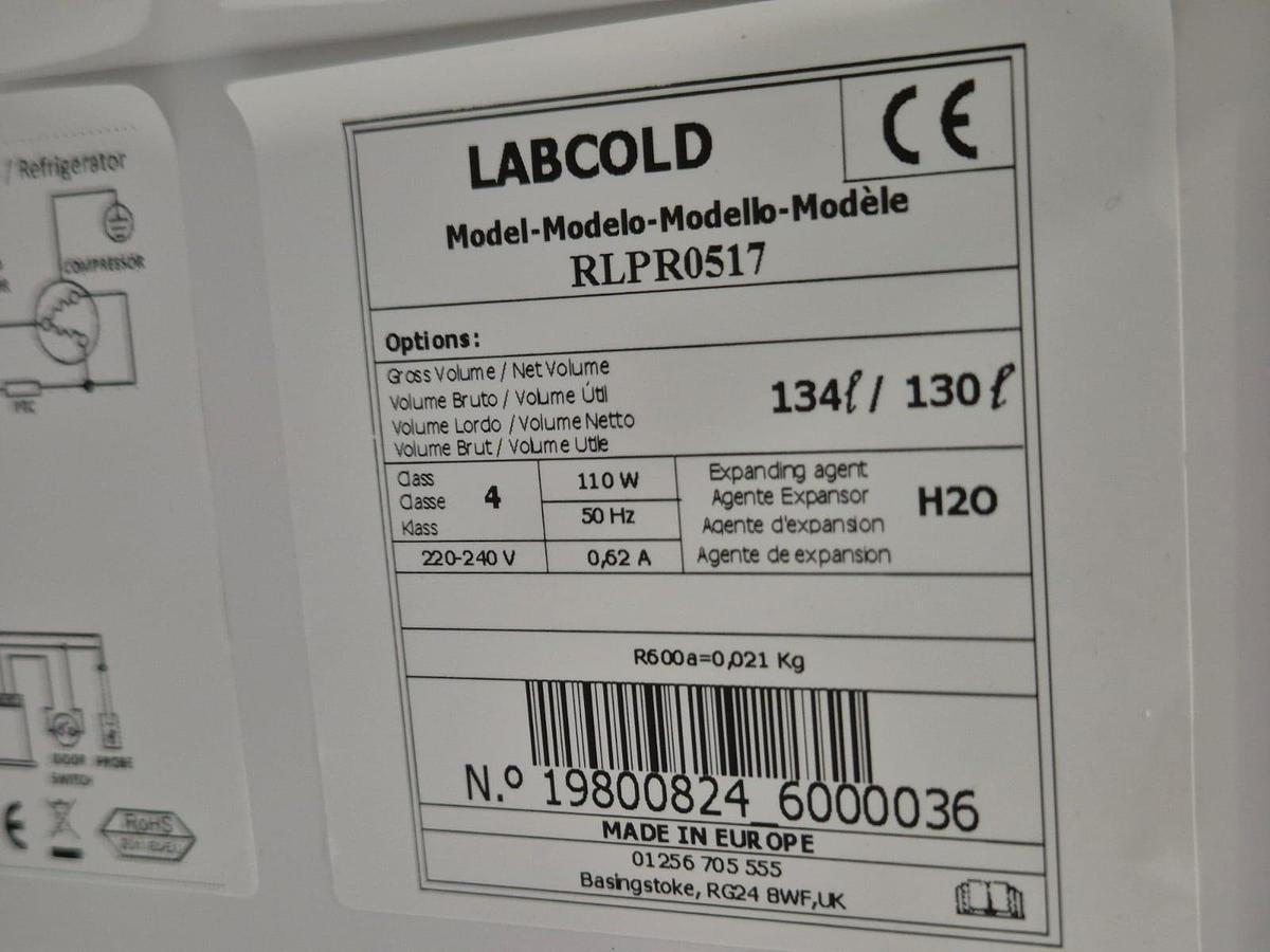Labcold RLPR0517 150L Under-counter laboratory refrigerator, image 7