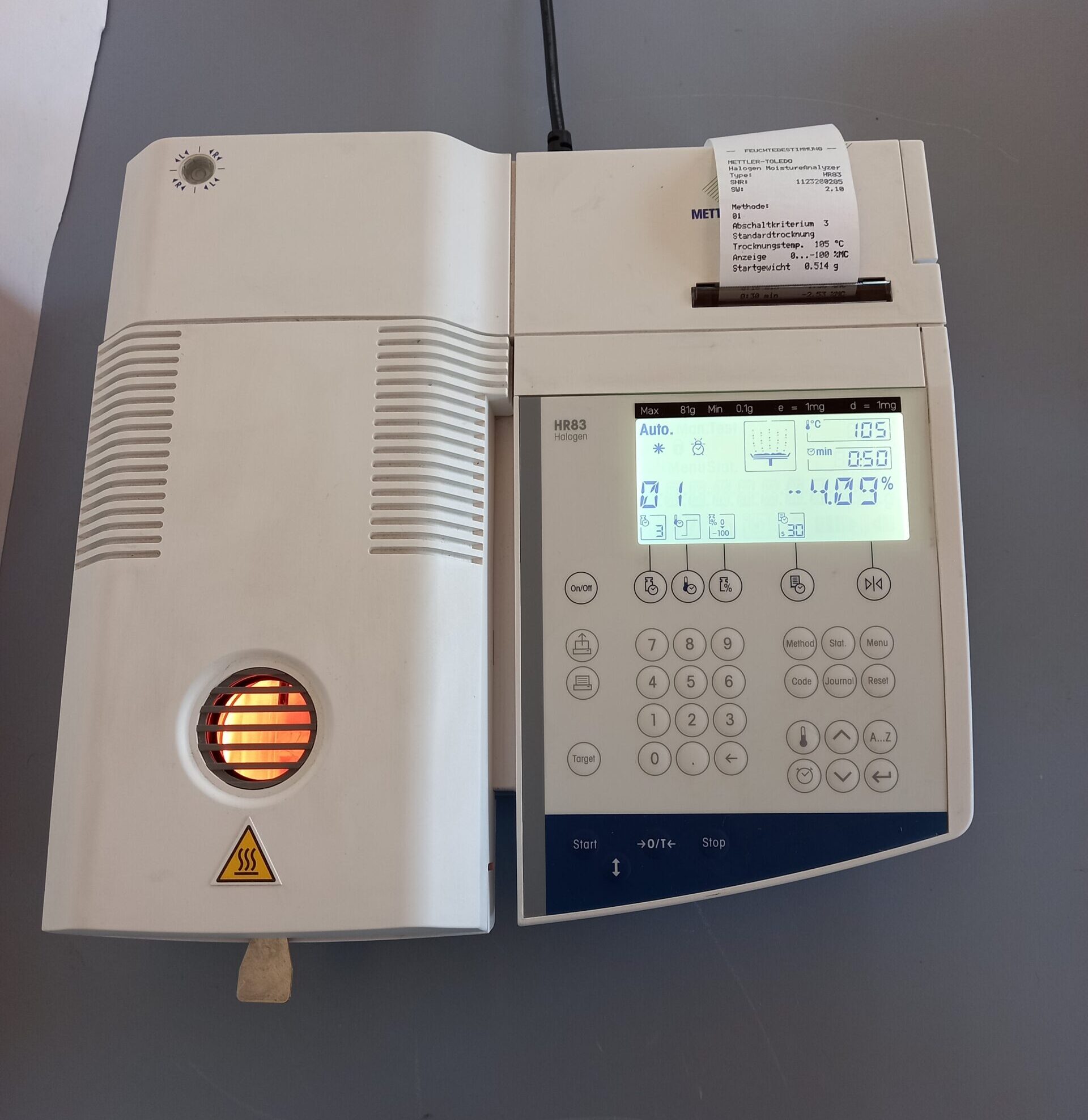 Mettler Toledo HR83-P Halogen Moisture Analyser