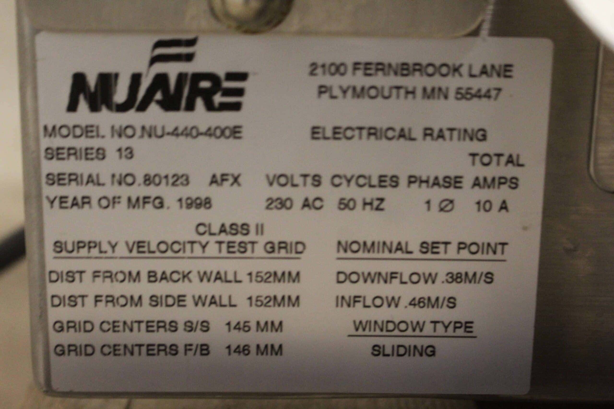 Nuaire NU-440-400E Biological Safety Cabinet, image 4