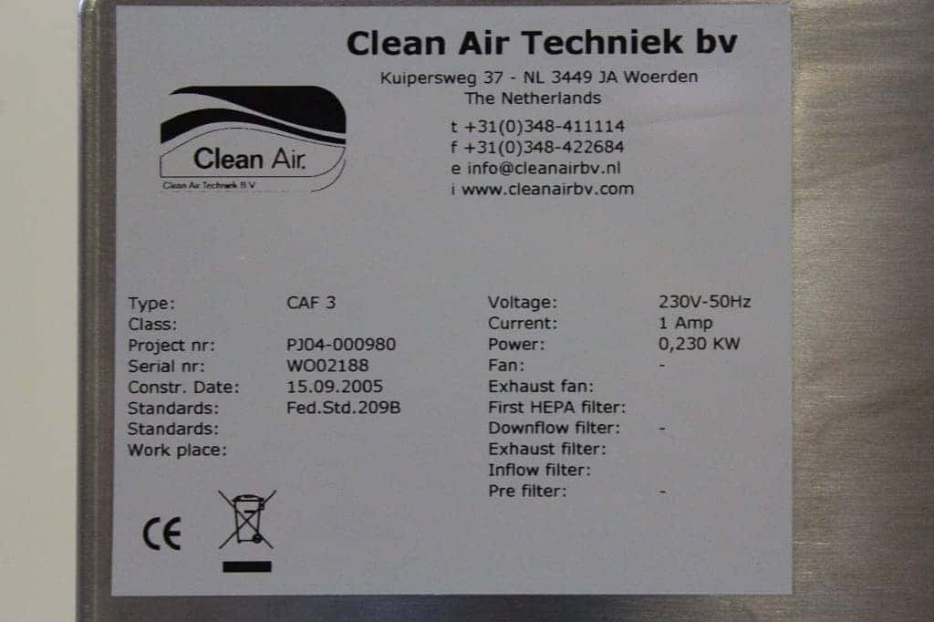 Clean Air CAF 3 Fume Hood, image 3