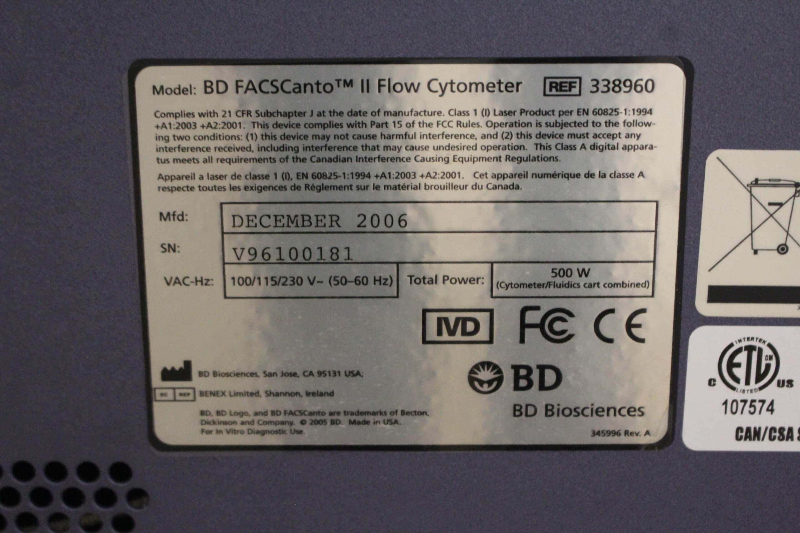 BD FACSCanto II Flow Cytometer, image 6